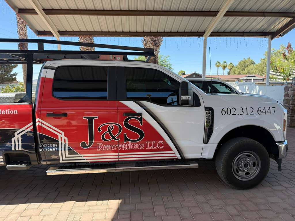 J&S Renovations trucks parked together